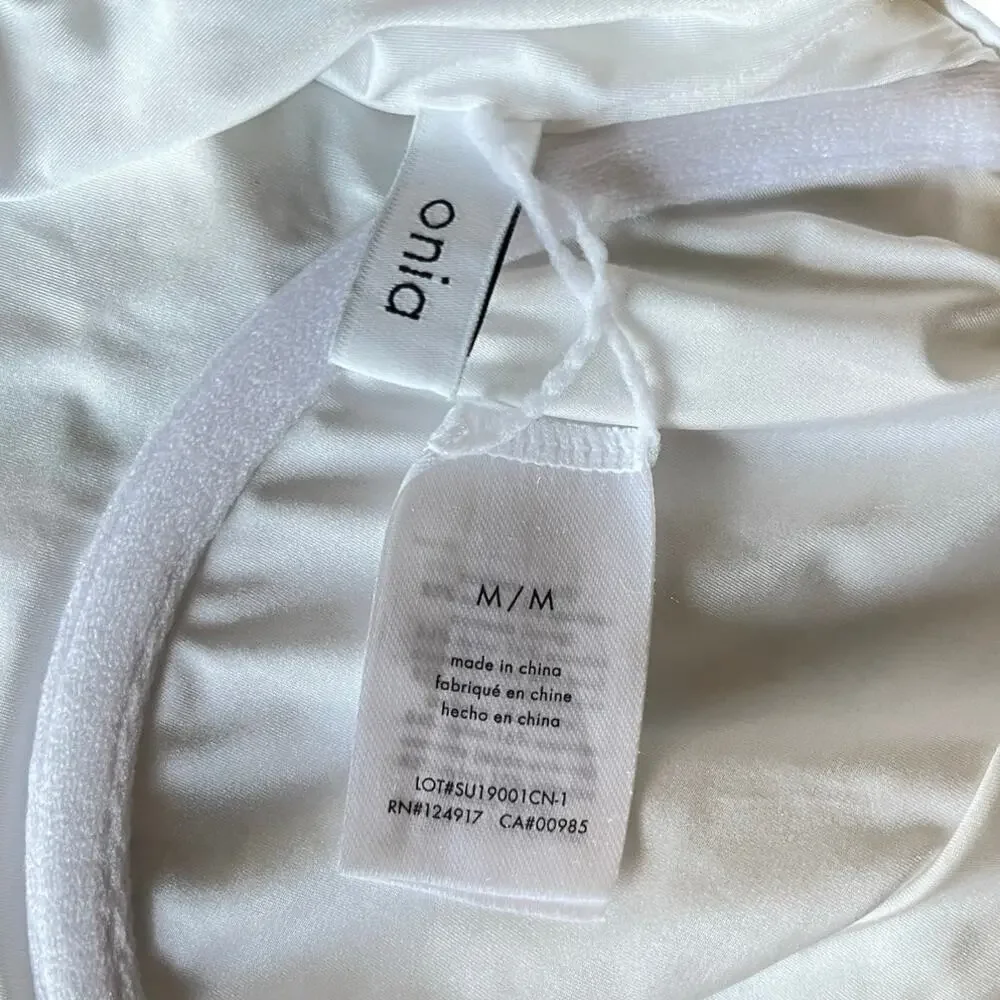 Onia x WeWoreWhat Danielle Lemon Print Belted One Piece Swimsuit – Size Medium - Picture 8 of 16